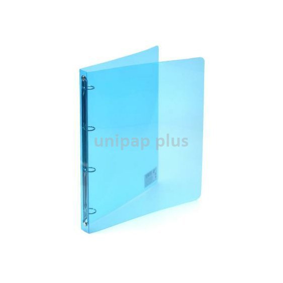 kroužkový pořadač A4 s 4 kroužky Diagonal transparentní modrý