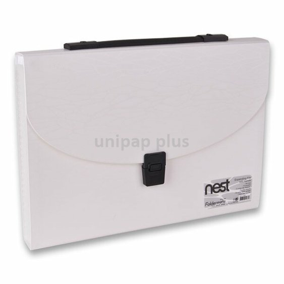 aktovka Foldermate Nest 13 kapes bílá a černá