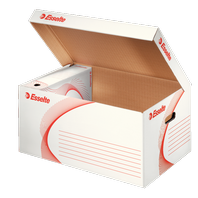 box na archivní krabice s víkem Esselte bílý