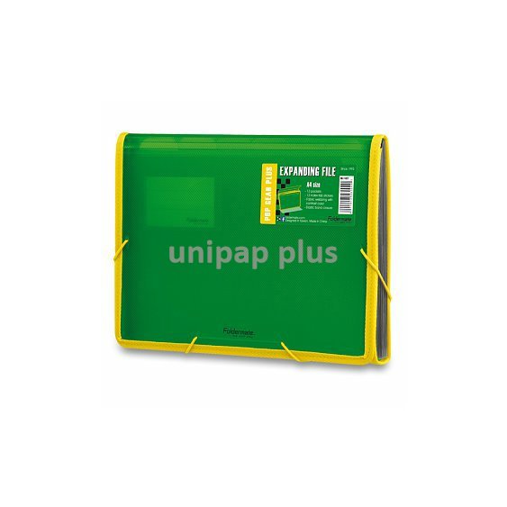 aktovka Foldermate Pop Gear Plus 13 kapes zelená