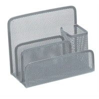 organizér stolní drátěný stříbrný