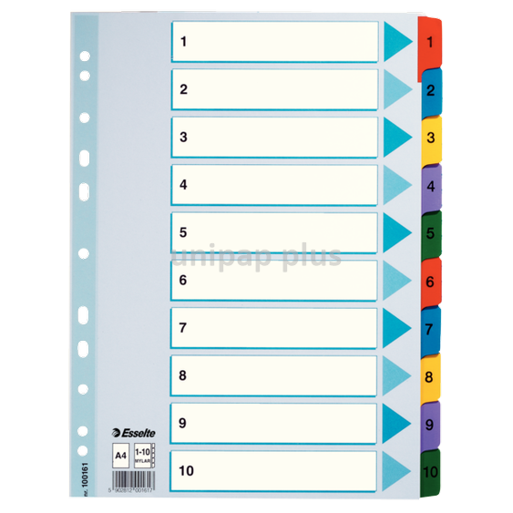 rozlišovač Esselte Mylar A4 1-10