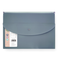 obálka se zipem A5 Releaf PP kapsa s drukem šedá