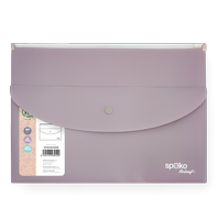 obálka se zipem A5 Releaf PP kapsa s drukem fialová