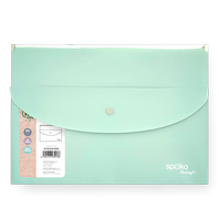 obálka se zipem A5 Releaf PP kapsa s drukem zelená