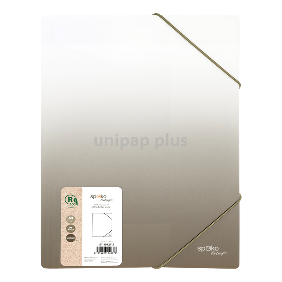 desky se 3 chlopněmi A4 + gumičky Gradient šedé