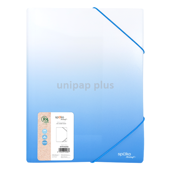 desky se 3 chlopněmi A4 + gumičky Gradient modré