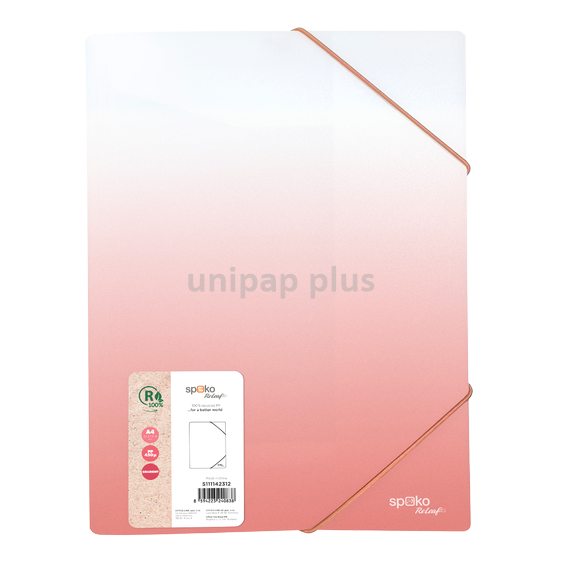 desky se 3 chlopněmi A4 + gumičky Gradient růžové