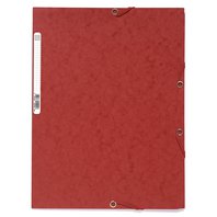 spisové desky A4 s gumičkami papírové Exacompta prešpán červené