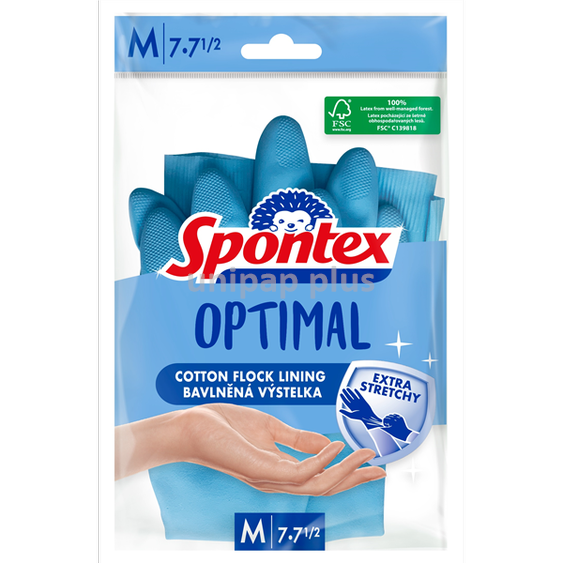 rukavice gumové Spontex Optimal M