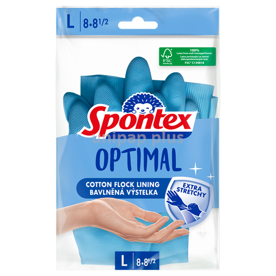 rukavice gumové Spontex Optimal L