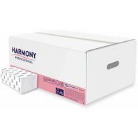 papírové ručníky skládané ZZ 20 x 150 ks 2vrstvé bílé celulóza Harmony Professional