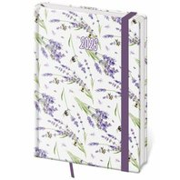 diář denní A5 Vario Lavender s gumičkou