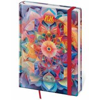diář denní A5 Vario Kaleidoscope s gumičkou