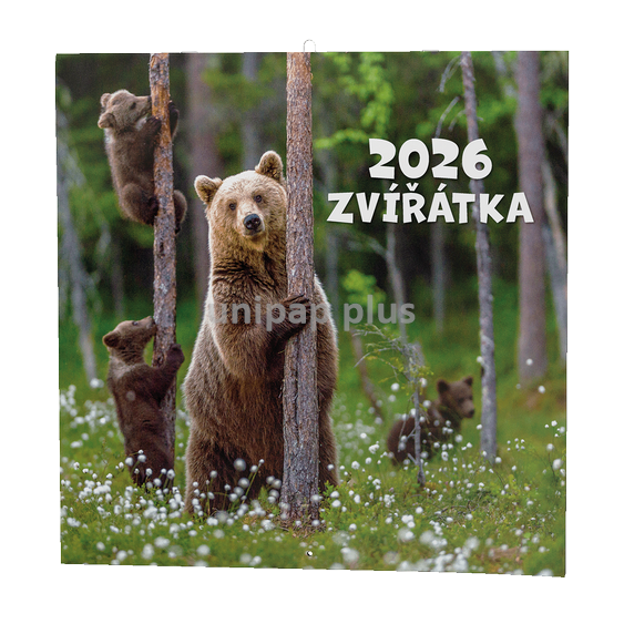 kalendář nástěnný poznámkový - zvířátka