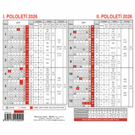 kalendář plánovací - karta A5