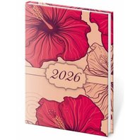diář týdenní kapesní A7 Vario Lyra Hibiscus