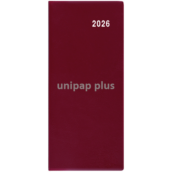 diář měsíční 79 x 179 mm  Božka - PVC bordó