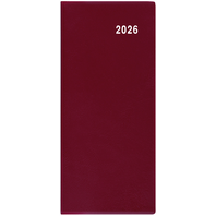 diář měsíční 79 x 179 mm  Božka - PVC bordó