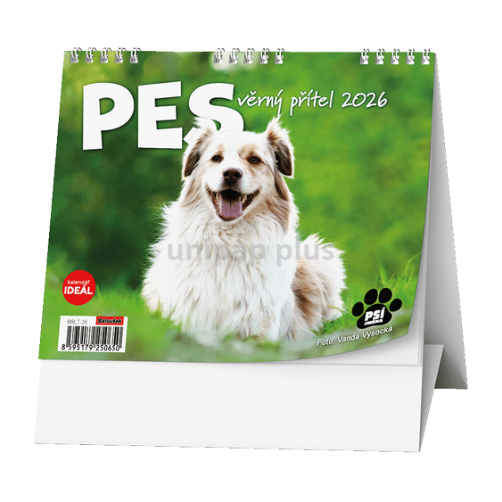 kalendář stolní - ideál - pes, věrný přítel - jména
