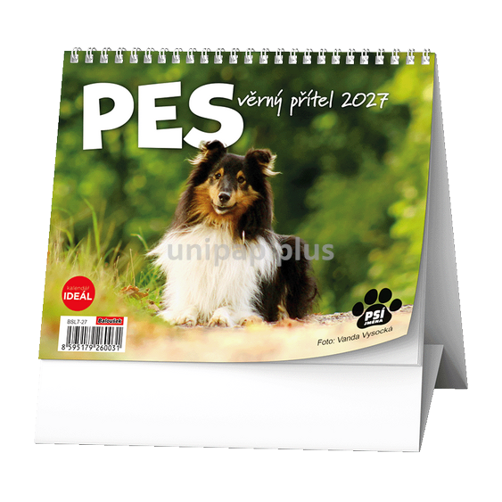 kalendář stolní - ideál - pes, věrný přítel - jména