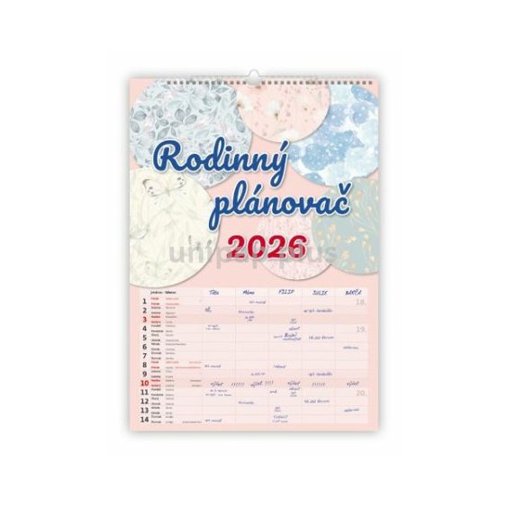 kalendář nástěnný Rodinný plánovač