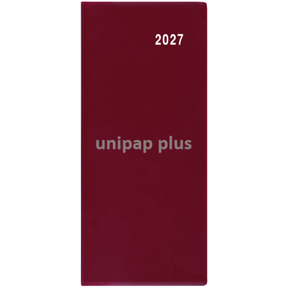 diář měsíční 79 x 179 mm  Božka - PVC bordó
