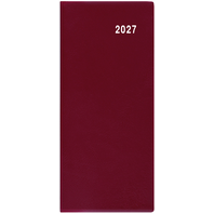 diář měsíční 79 x 179 mm  Božka - PVC bordó