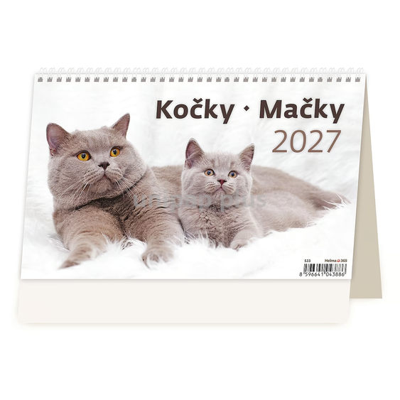 kalendář stolní Kočky S33