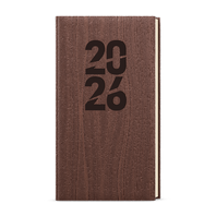 diář týdenní 75 x 150 mm Jakub Wood hnědý