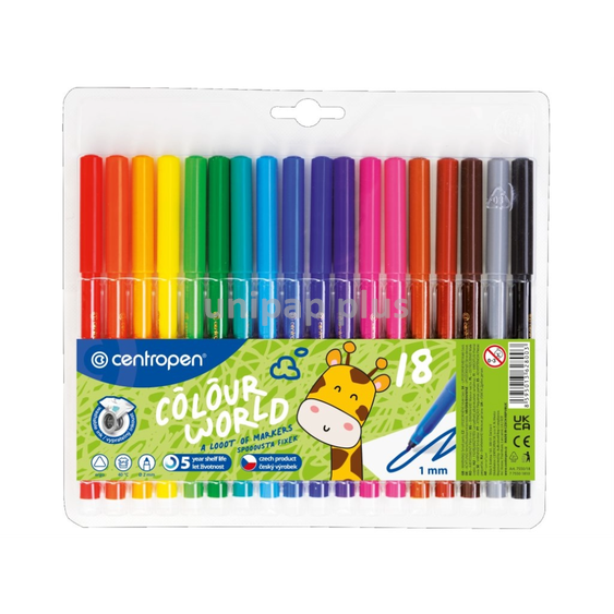 popisovač Centropen 7550 sada 18 ks