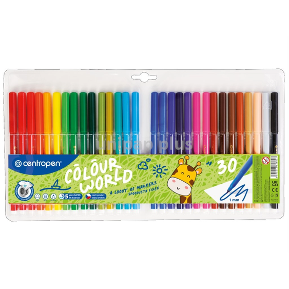 popisovač Centropen 7550 sada 30 ks