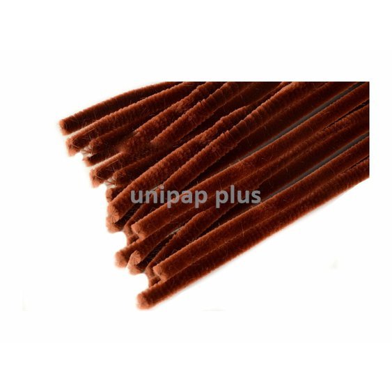plyšový drát 50 cm x 9 mm tmavě hnědý