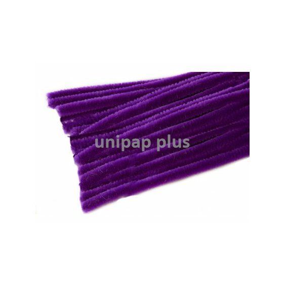 plyšový drát 50 cm x 9 mm tmavě fialový
