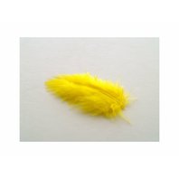 peří dekorativní marabu žluté malé 10 ks