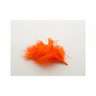 peří dekorativní marabu oranžové malé 10 ks