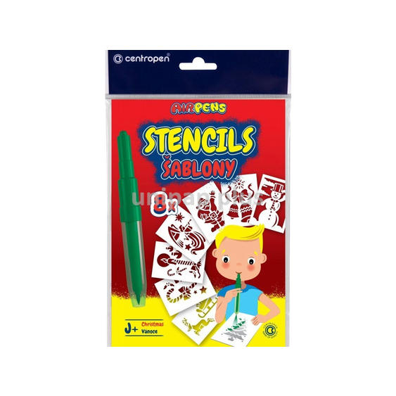 šablony k foukacím fixům Centropen J+ Vánoce