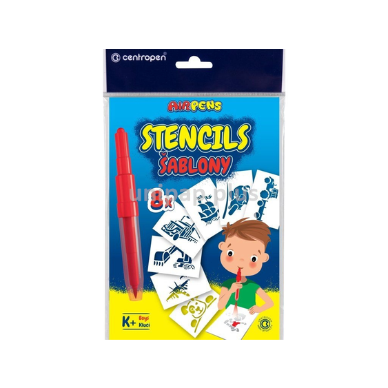 šablony k foukacím fixům Centropen K+ Kluci