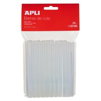 tavné tyčinky Apli 7,5 mm x 10 cm transparentní 25 ks