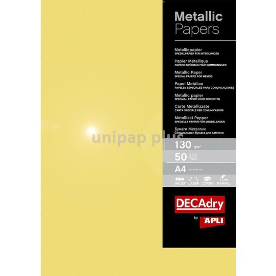 papír metalický Apli 130 g zlatý