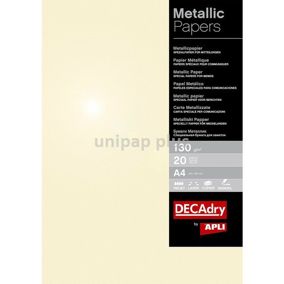 papír metalický Apli 130 g champagne