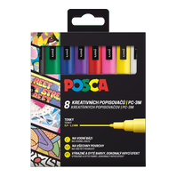 popisovač Posca PC-3M sada 8 ks základní barvy