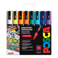 popisovač Uni Posca PC-5M akrylový - sada 16 barev Basic