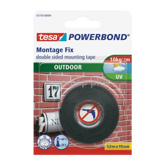 lepící páska Tesa oboustranná pěnová 1,5 m x 19 mm montážní exteriérová