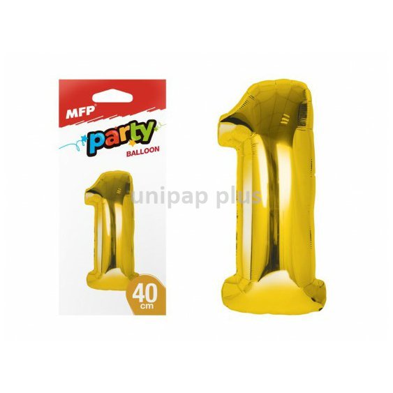 nafukovací číslo 1 zlaté 40 cm