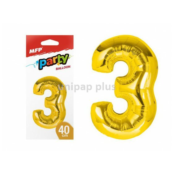 nafukovací číslo 3 zlaté 40 cm