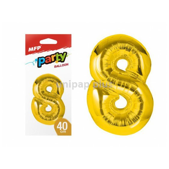 nafukovací číslo 8 zlaté 40 cm
