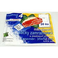 sáčky mikrotenové 35 x 52 cm do mrazáku transparentní 20 ks