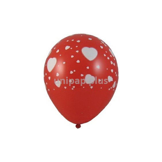 balonky nafukovací M bílá srdíčka 10 ks