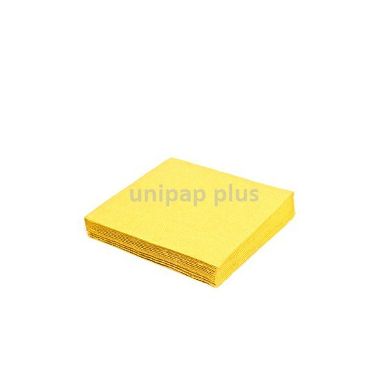 ubrousky barevné 33 x 33 cm 20 ks 3 vrstvy žluté